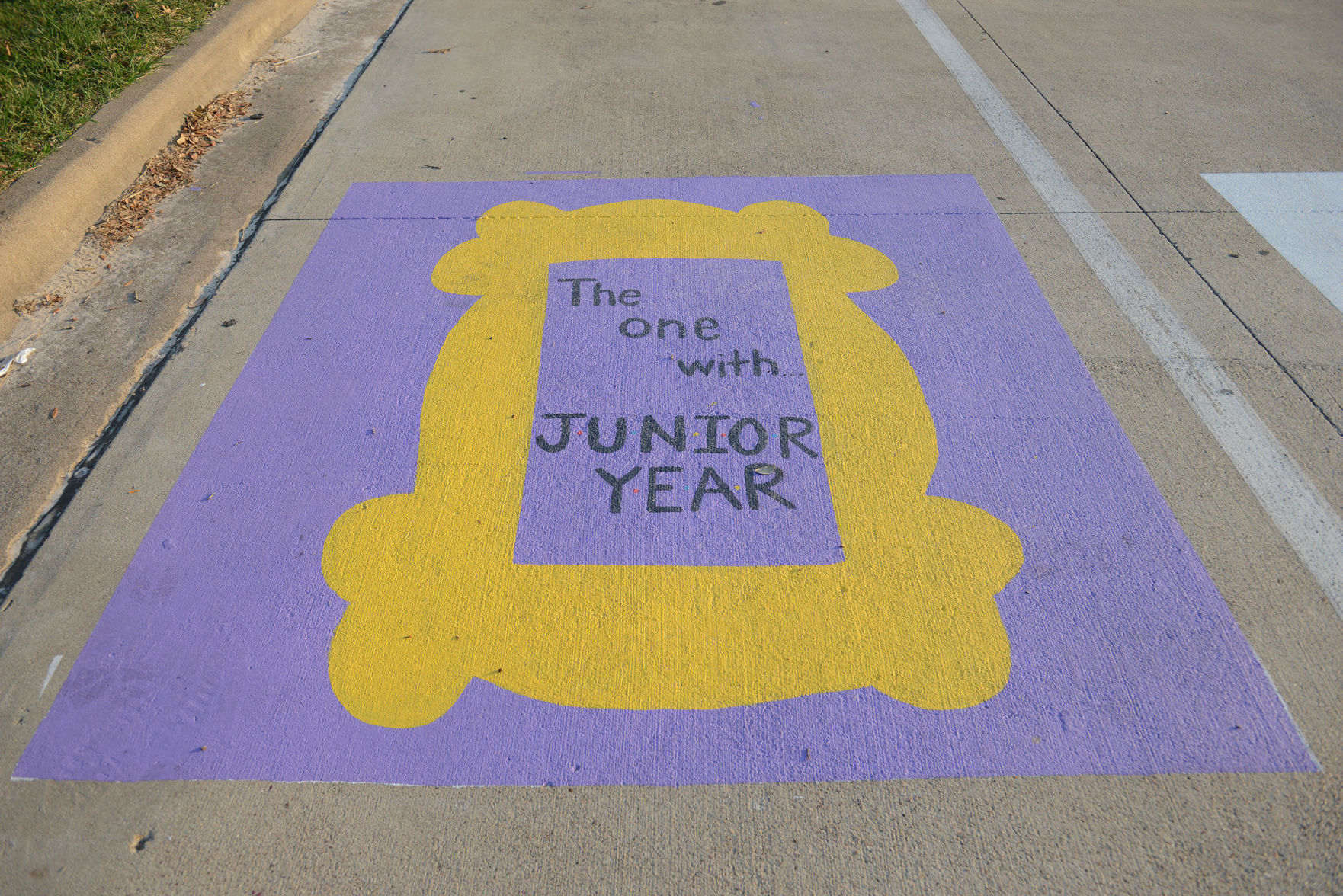 A&M Consolidated HS painted parking spots